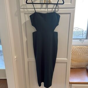 Aqua Formal Women’s Scuba Midi Dress in Pine Green Size 6